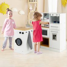 Load image into Gallery viewer, 2-Pieces Wooden Kids Kitchen Playset with Light and Sound