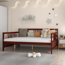 Load image into Gallery viewer, Full Size Metal Daybed Frame with Guardrails