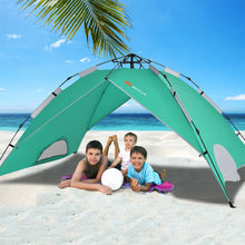Load image into Gallery viewer, 2-in-1 4 Person Instant Pop-up Waterproof Camping Tent-Green