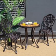 Load image into Gallery viewer, 3-Piece All-Weather Cast Aluminum Patio Bistro Set-Copper