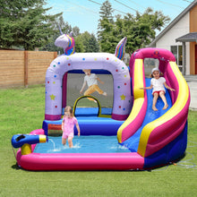 Load image into Gallery viewer, Unicorn Bounce Castle with 480W Air Blower