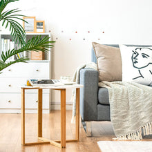 Load image into Gallery viewer, Multifunctional Round Side End Table with Bamboo Legs