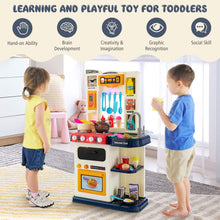 Load image into Gallery viewer, 64 Pieces Realistic Kitchen Playset for Boys and Girls with Sound and Lights-Blue