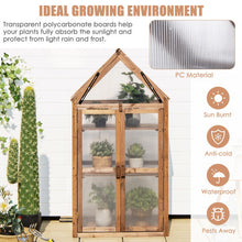Load image into Gallery viewer, Cold Frame Mini Wooden Greenhouse for Vegetable and Flower-Brown