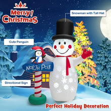 Load image into Gallery viewer, 6 Feet Inflatable Christmas Decoration with Built-in Snowflake Projector