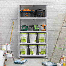 Load image into Gallery viewer, 5-Tier Metal Utility Storage Rack for Free Combination-White