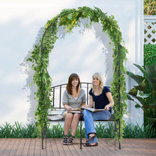 Load image into Gallery viewer, Steel Garden Arch with 2-Seat Bench