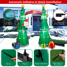 Load image into Gallery viewer, 10 Feet Tall Inflatable Christmas Arch with LED and Built-in Air Blower