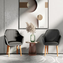Load image into Gallery viewer, Set of 2 Upholstered Dining Chairs with Soft Padded Cushion-Gray