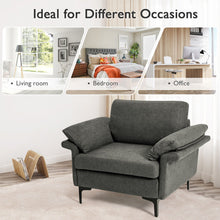Load image into Gallery viewer, Modern Fabric Accent Armchair with Original Distributed Spring and Armrest Cushions-Gray