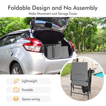 Load image into Gallery viewer, 2 Pieces Patio Padded Folding Portable Chair Camping Dining Outdoor-Gray