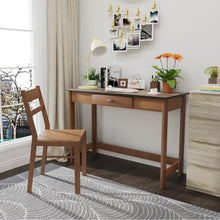Load image into Gallery viewer, Kids Desk and Chair Set with Drawer-Walnut