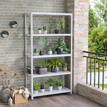Load image into Gallery viewer, 5-Tier Metal Utility Storage Rack for Free Combination-White