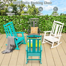 Load image into Gallery viewer, All-Weather HDPE Patio Rocking Chair for Garden-Turquoise