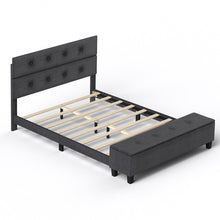 Load image into Gallery viewer, Full/Queen/Twin Upholstered Bed Frame with Ottoman Storage-Queen Size