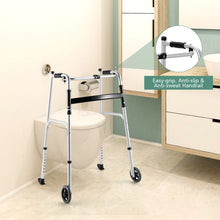 Load image into Gallery viewer, Foldable Aluminum Alloy Frame Wheel Walker With Seat and Armrest Pad