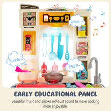 Load image into Gallery viewer, 64 Pieces Realistic Kitchen Playset for Boys and Girls with Sound and Lights-Blue