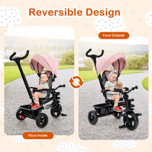 Load image into Gallery viewer, 4-in-1 Baby Tricycle Toddler Trike with Convertible Seat-Pink