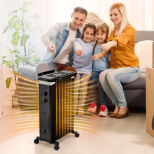 Load image into Gallery viewer, 1500W Portable Oil Filled Radiator Heater with 3 Heat Settings-Black