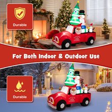 Load image into Gallery viewer, 8 Feet Wide Inflatable Santa Claus Driving a Car with LED and Air Blower