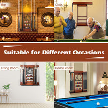 Load image into Gallery viewer, Wall-mounted Billiards Pool Cue Rack Only-Brown