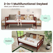 Load image into Gallery viewer, Full Size Metal Daybed Frame with Guardrails
