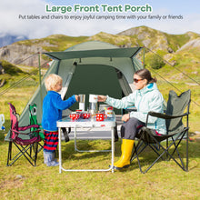 Load image into Gallery viewer, 4-6 Person Camping Tent with Front Porch-Green