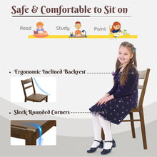 Load image into Gallery viewer, Kids Desk and Chair Set with Drawer-Walnut