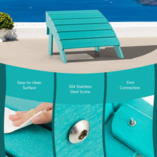 Load image into Gallery viewer, Adirondack Folding Ottoman with All Weather HDPE-Turquoise