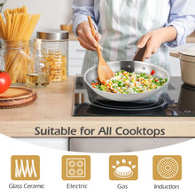 Load image into Gallery viewer, 11 Pieces Stainless Steel Kitchen Cookware Set with Gold Stay-Cool Handles