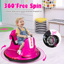 Load image into Gallery viewer, 6V Bumper Car for Kids Toddlers Electric Ride On Car Vehicle with 360° Spin-Pink