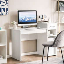 Load image into Gallery viewer, Computer Desk PC Laptop Table with Drawer and Shelf-White