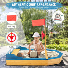 Load image into Gallery viewer, Kids' Pirate Boat Sandbox with Flag and Rudder