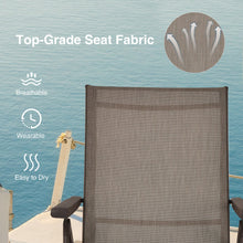 Load image into Gallery viewer, 2 Pieces Foldable Chaise Lounge Chair with 2-Position Footrest-Brown