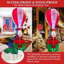 Load image into Gallery viewer, 12 Feet Inflatable Hot Air Balloon and Santa Claus Decoration