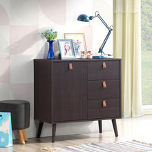 Load image into Gallery viewer, 3-drawer Sideboard Storage Display Cabinet-Brown