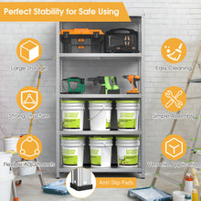 Load image into Gallery viewer, 5-Tier Metal Utility Storage Rack for Free Combination-Silver