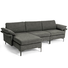 Load image into Gallery viewer, Extra Large Modular L-shaped Sectional Sofa with Reversible Chaise for 4-5 People-Gray