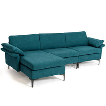 Load image into Gallery viewer, Extra Large Modular L-shaped Sectional Sofa with Reversible Chaise for 4-5 People-Peacock Blue