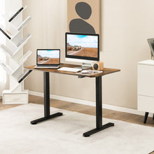 Load image into Gallery viewer, Electric Standing Desk Adjustable Stand up Computer Desk Anti-collision-Rustic Brown