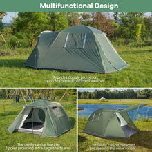 Load image into Gallery viewer, 4-6 Person Camping Tent with Front Porch-Green