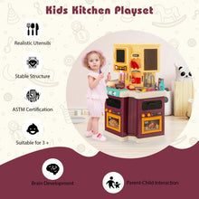 Load image into Gallery viewer, 67 Pieces Kid's Kitchen Playset with Vapor and Boil Effects-Purple