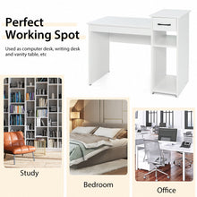 Load image into Gallery viewer, Computer Desk PC Laptop Table with Drawer and Shelf-White