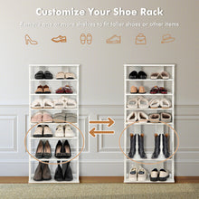 Load image into Gallery viewer, 7 Tiers Vertical Shoe Rack for Front Door-White