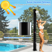 Load image into Gallery viewer, 7.2 Feet Solar-Heated Outdoor Shower with Free-Rotating Shower Head-Black