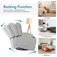 Load image into Gallery viewer, Massage Rocking Recliner Chair with Heat and Vibration-Gray