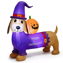 Load image into Gallery viewer, 5 Feet Long Halloween Inflatable Dachshund Dog with Pumpkin