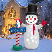 Load image into Gallery viewer, 6 Feet Inflatable Christmas Decoration with Built-in Snowflake Projector