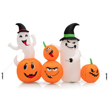 Load image into Gallery viewer, 6 Feet Halloween Inflatable Pumpkins and Ghosts with LED Lights