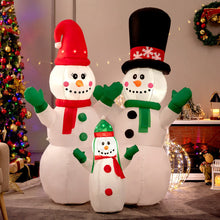 Load image into Gallery viewer, 6 Feet Inflatable Christmas Snowman Decoration with LED and Air Blower